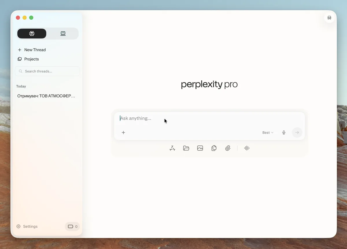 Відкрийте Perplexity
